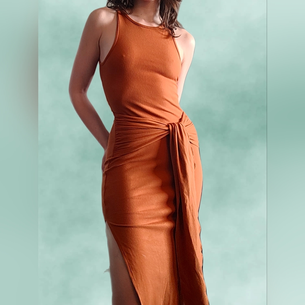 Midi wrap dress